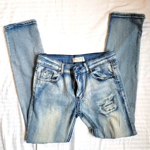 Blue Cult Denim Boys Jeans Factory Distressed Knee Accents Size 16